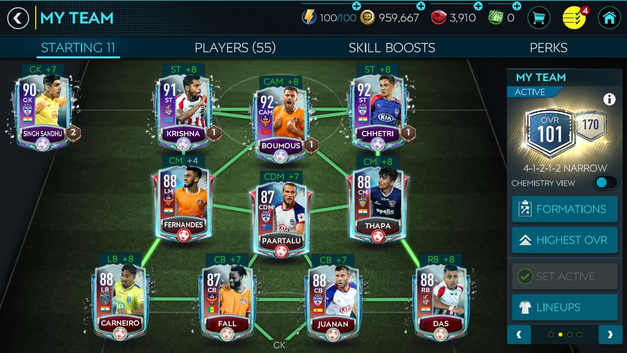 squad builder fifa mobile 22