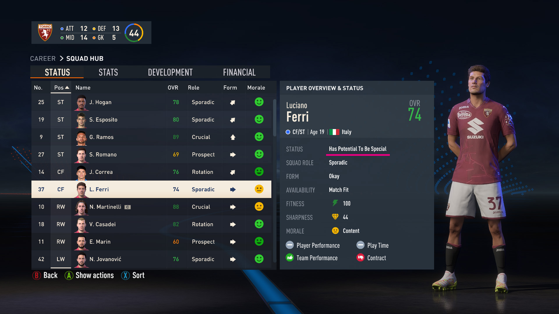fifa 21 career mode potential
